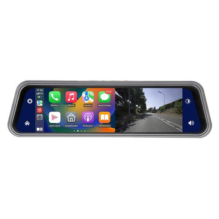 Ampire 9" Bakspejl med CarPlay og Dashcam – Uundgåelig Opgradering!
