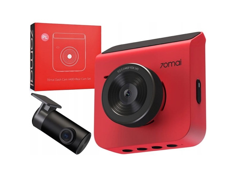 70mai Dash Cam A400 Rc09 Red Dash Camera 1440p 1080p, Gps, Wifi - 70mai Dashcam  - 6971669781040