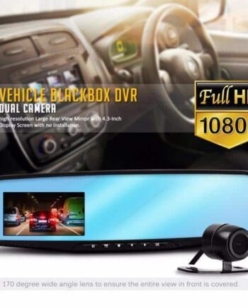 Dashcam Bakspejl Med Front Bak Kamera Fuld Nightvision